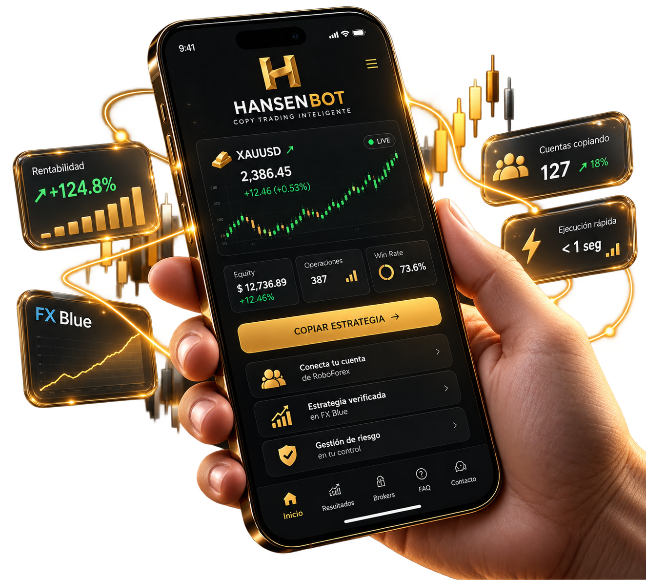 HansenBot Copy Trading desde el celular